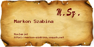 Markon Szabina névjegykártya